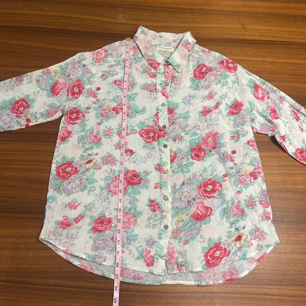 Maison Hotel Giorgia Blouse Candy Roses, Luxury Cottage Boho Romantic Career XL - Picture 5 of 12